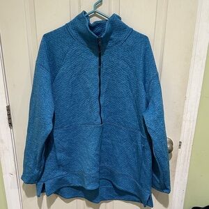 L.L. Bean Blue Women's Half-Zip Sweatshirt